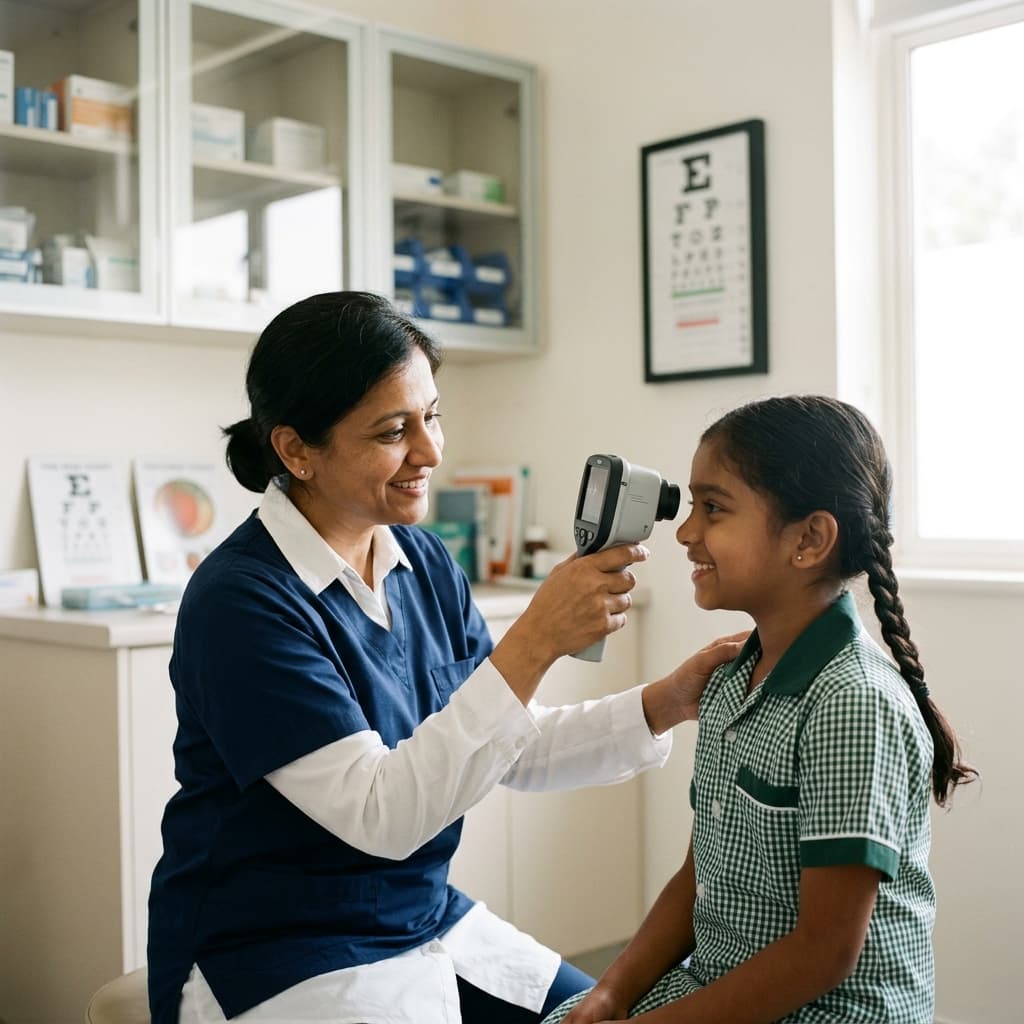 Indian school health screening environment